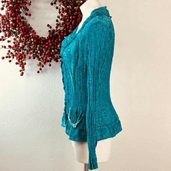 Y2K Fantazia crinkle Shacket size medium NWT size med - Picture 4 of 6